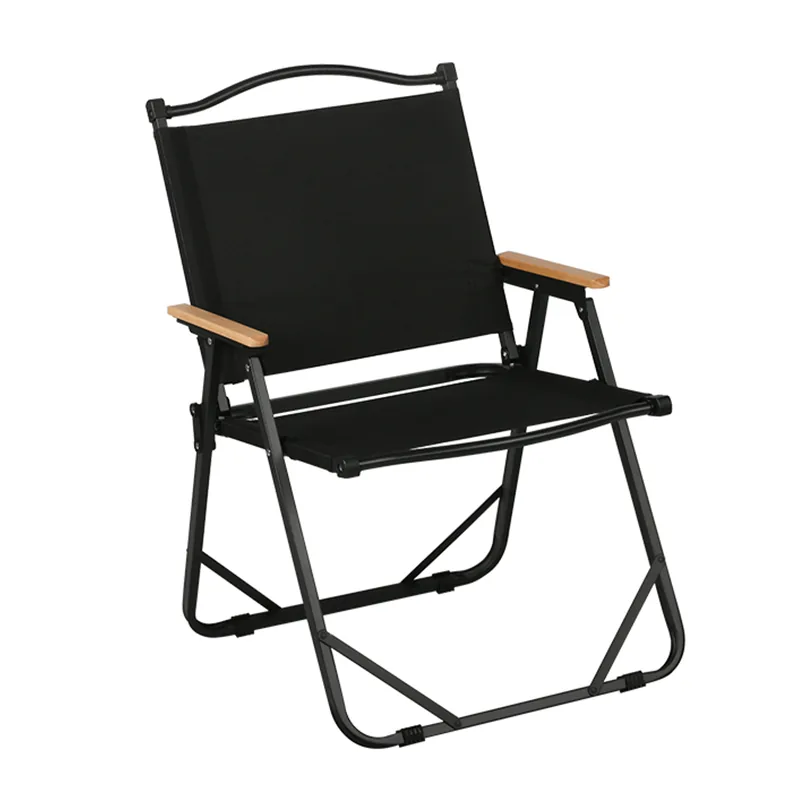 Wood-Arm Folding Camp Chair