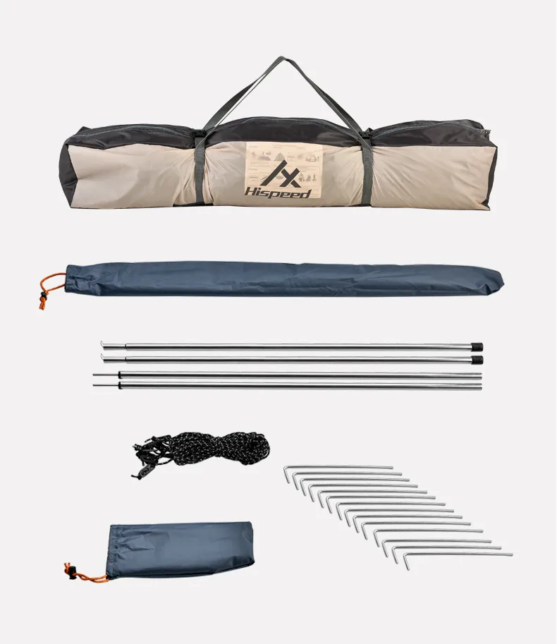 3-4 Person Automatic Pop-Up Tent with the included poles, pegs, ropes and storage bag